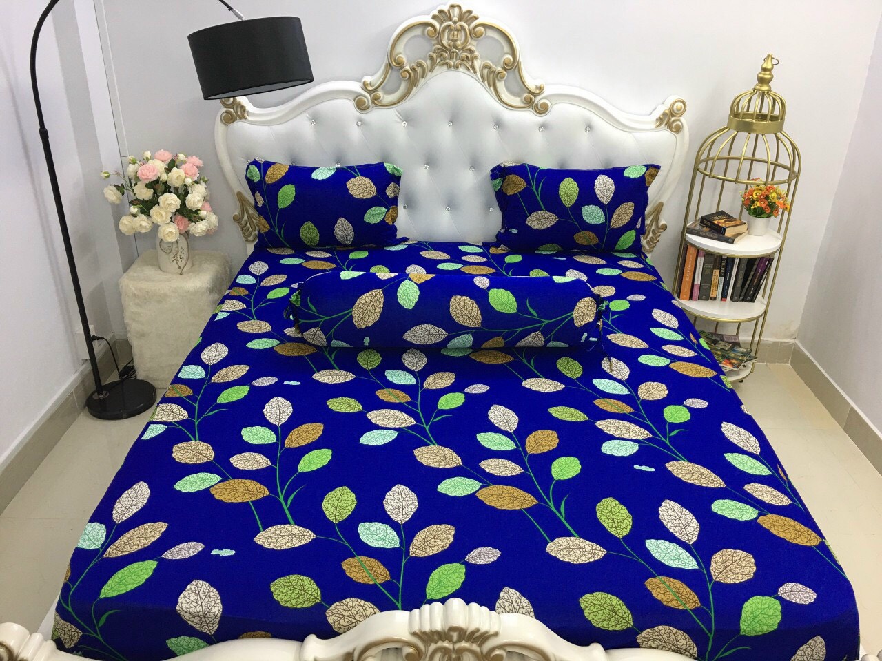 [HCM]Bộ drap thun  Hàn Quốc 1m8 x 2mmát lạnh {4 món}drap và 3 áo gối .
