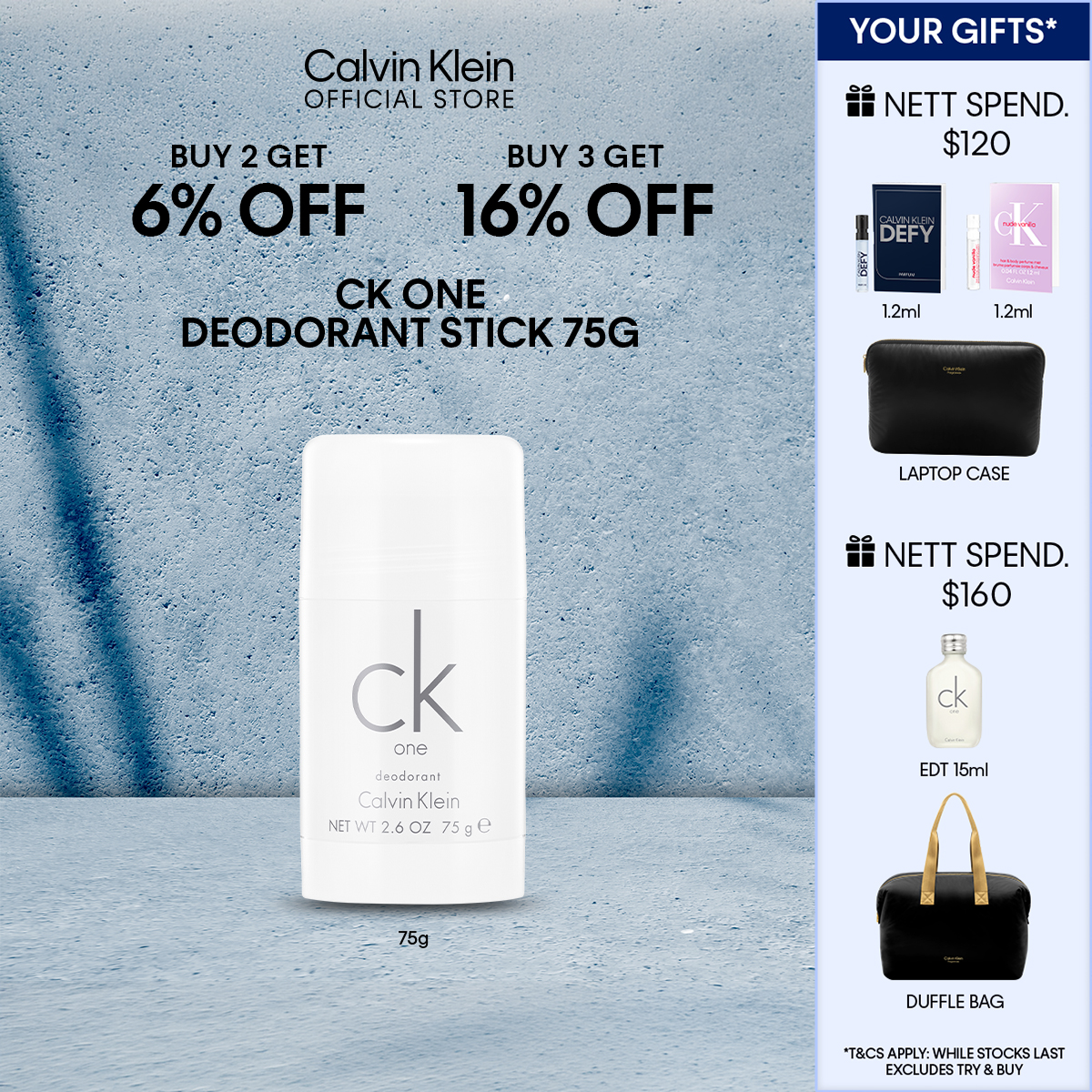 Calvin Klein Eternity For Men Deodorant Stick 75g - For Him