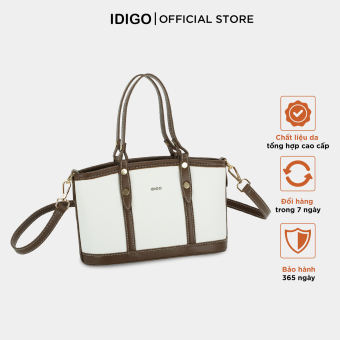 Túi xách tay đi tiệc, túi đeo chéo công sở nữ phối màu phom hộp IDIGO FB2 - 5052