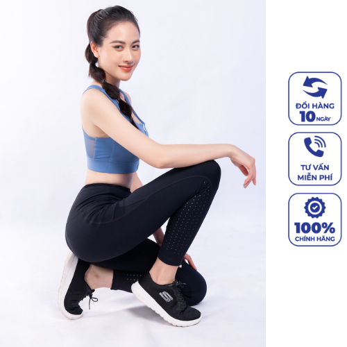Quần legging dáng 7/8 befree livan sport cạp cao tôn dáng - màu đen
