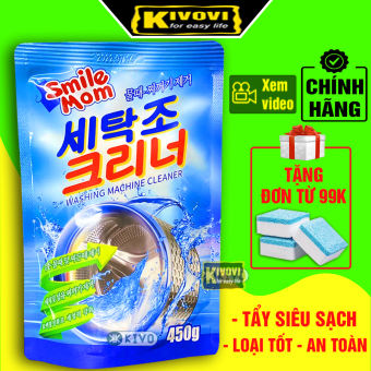 Bột Tẩy Lồng Giặt Hàn Quốc Sát Khuẩn Khử Mùi An Toàn - bột vệ sinh máy giặt lồng ngang/ Nước Tẩy Lồng Máy Giặt - Viên Tẩy Vệ Sinh Máy Giặt Đứng/ Tẩy Máy Giặt Hàn Quốc - Chất Tẩy Lồng Máy Giặt KIVOVI