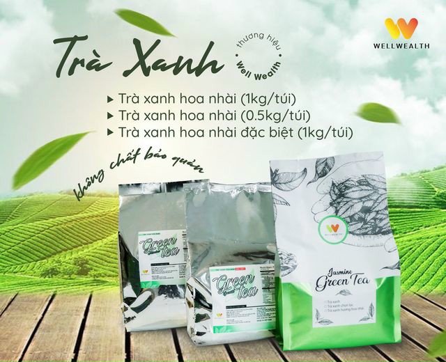 Trà xanh hoa nhài 01 well wealth 1kg