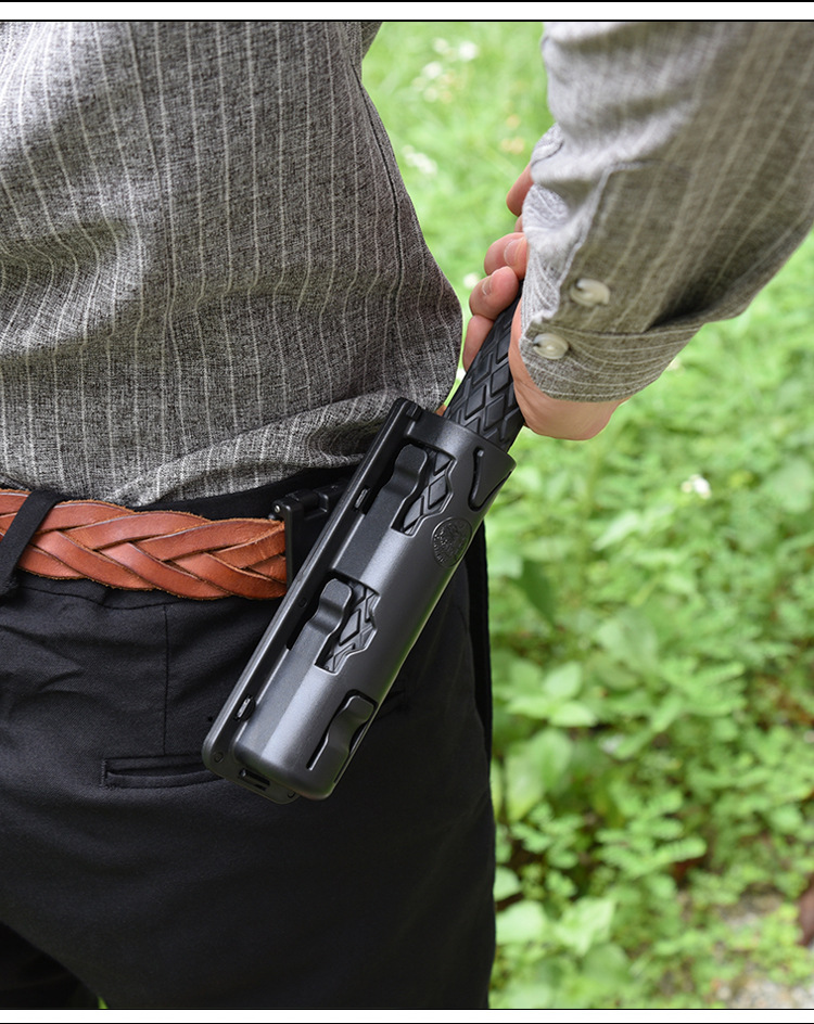 (Chỉ Nắp Không Dính) Có Thể Mở Rộng Bato N Chủ Stick Truncheon Bar Bao Da Holster Kính Viễn Vọng Vỏ Nhựa Xoay 360 Độ Xoay Xoay