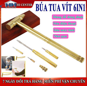 Búa Tua Vít Đăng Năng 6in1, Búa Đóng Đinh Đa Năng, Bộ Dụng Cụ Tua Vít Sửa Chữa 6 Món, Búa Cao Cấp, Búa Đồng Mini Đă Năng, Tua Vít Tháo Laptop, Bộ Tua Vít Sửa Chữa Điện Thoại, Bộ Tua Vít Nhỏ Mini, Tua Vít Sửa Iphone, Nhỏ Gọn