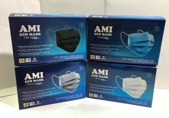 3 hộp Khẩu Trang Y Tế MàuTrắng, 4 lớp, AMI (50 chiếc / 1 hộp) 3 trắng 4L [khẩu trang y tế]