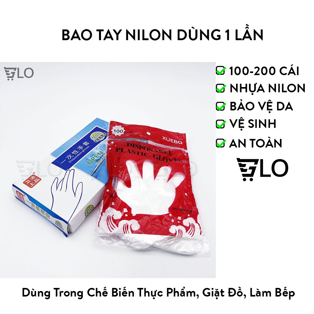 Bao tay nilon dùng 1 lần