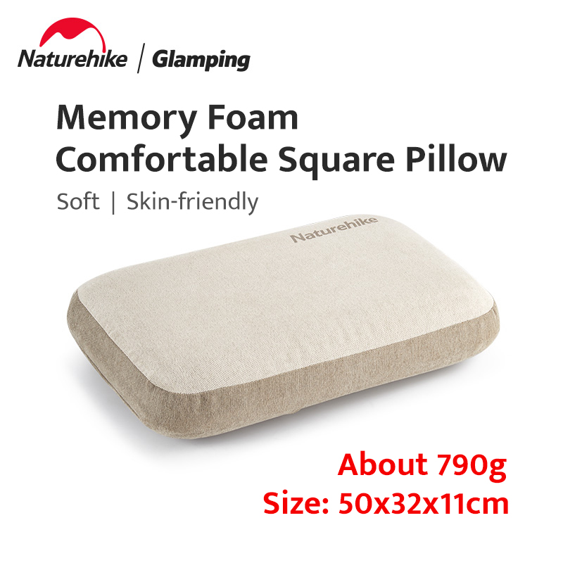 Naturehike gối vuông mút hoạt tính ngoài trời gối ngủ trưa văn phòng tiện dụng dụng cụ ngủ du lịch cắm trại
