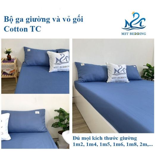 Hot-selling household goods Bộ ga giường và vỏ gối Cotton Tici M2T Bedding ga gối Cotton Hàn Quốc đủ size drap nệm
