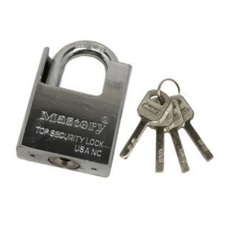 Ổ khóa cửa chống cắt Mastery size đại 60mm (cầu 10) giá rẻ chống trộm, chống đập hiệu quả, khóa móc inox ko gỉ an toàn