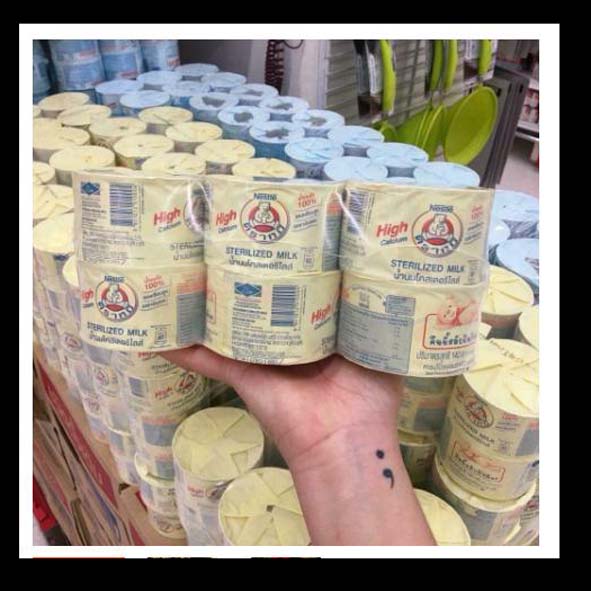 HOT Combo 24 lon sữa gấu Nestle Thái Lan 140ml màu vàng tăng cân và tăng