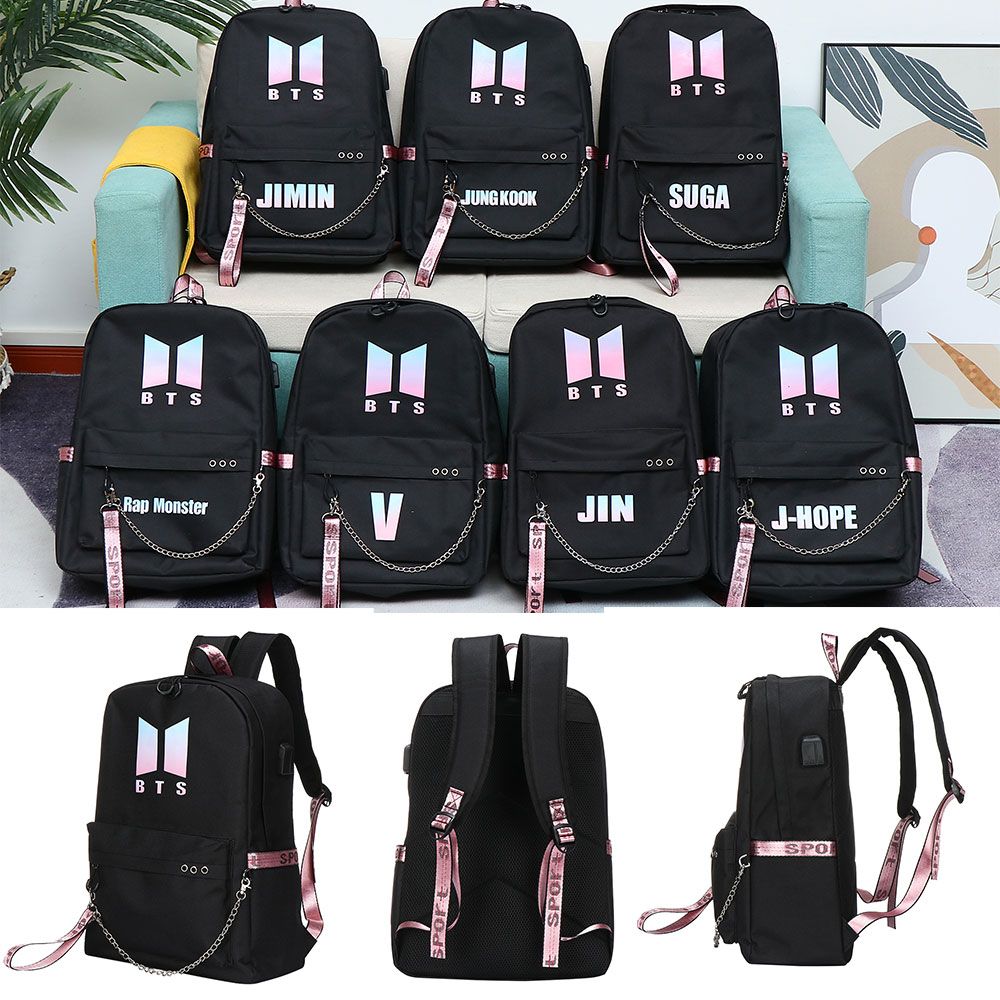 Buy PALAY® BTS School Backpack Kpop Theme BTS Bangtan Girls Casual Backpack  Suitable for Students Laptop Backpack and Casual Backpack That can Hold  15.6 inches at Amazon.in