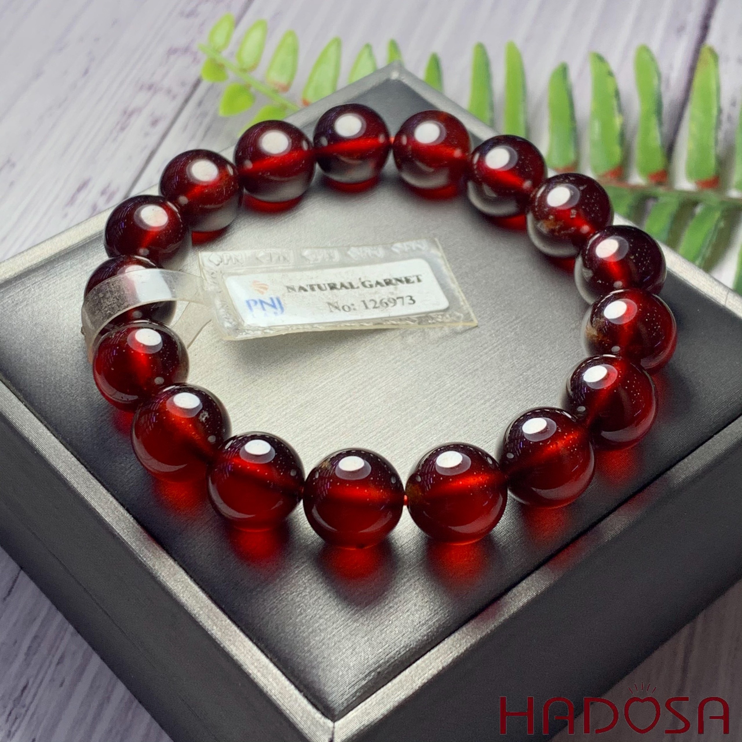 Vòng tay phong thủy đá Xà Cừ, hạt 8mm – loại vòng đơn