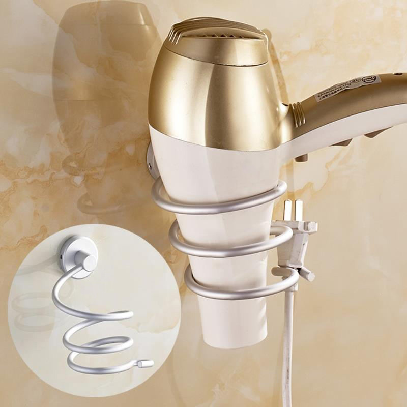 Buy 1pcs Home Wall Hair Dryer Holder Rack Hair Storage Aluminum Bathroom Wall Singapore
