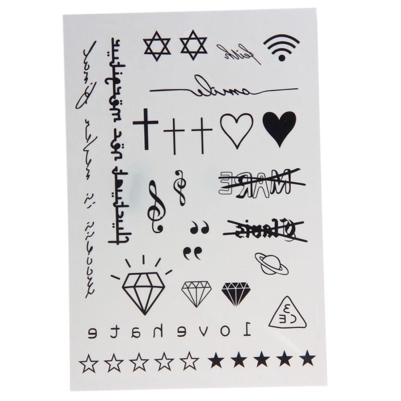 Buy 3D Individuality Design Waterproof Temporary Tattoo Stickers (BLACK) - intl Singapore