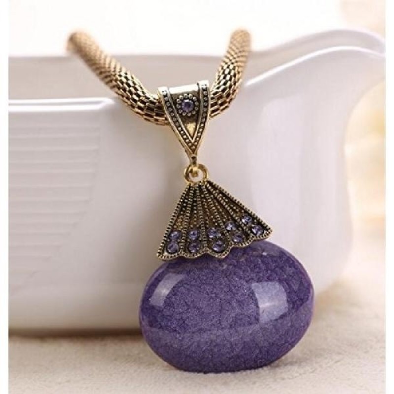 Buy A&C Fashion and Charm Purple Peacock Bohemia Necklace for Women. Indian Weave Necklace for Girl. - intl Singapore