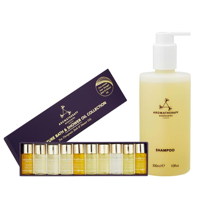 Buy Aromatherapy Associates Shower Set (Miniature Bath Oil Collection + Shampoo 300ml) - intl Singapore