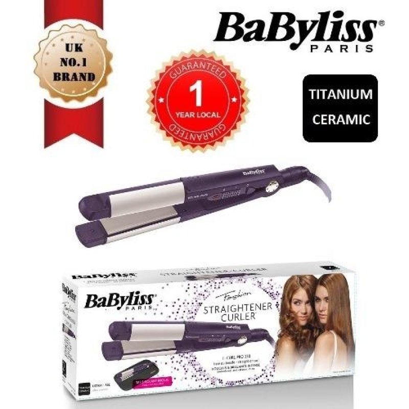Buy BABYLISS Hair 2in1 Straightener and Curler ST71PE Singapore