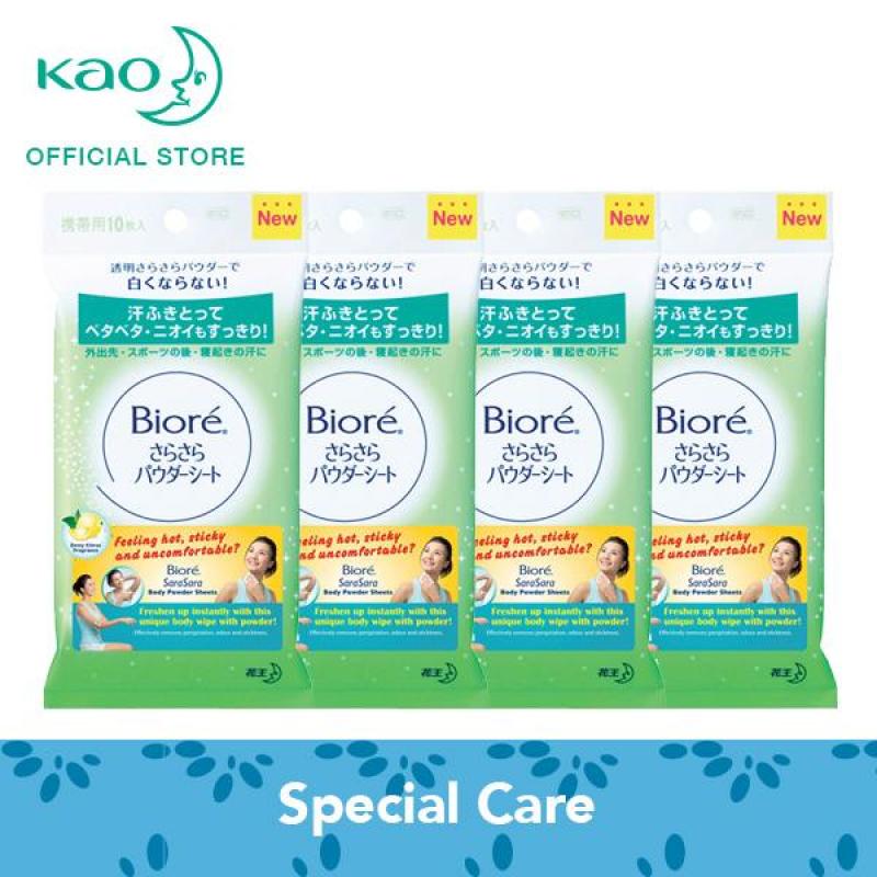 Buy Biore Sara Sara Body Powder Sheets (Citrus) 10s x4 Singapore
