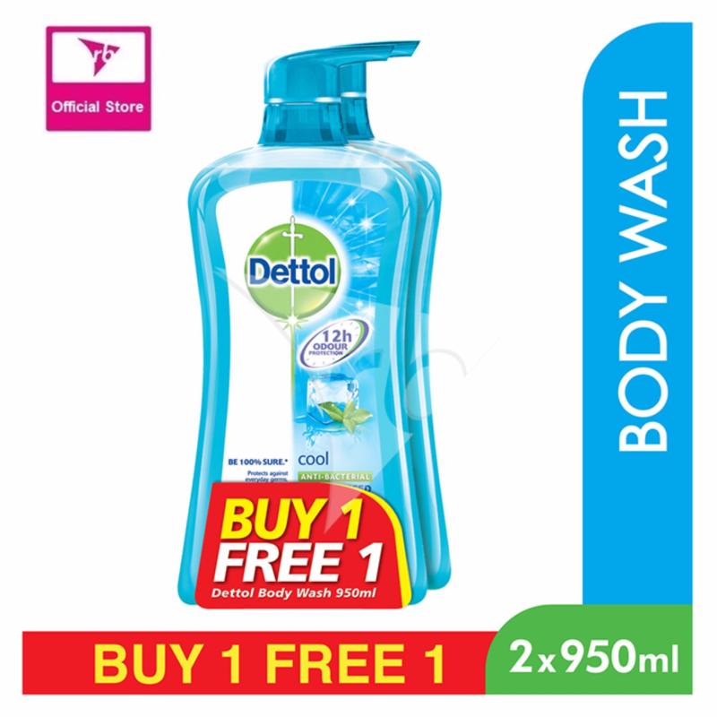 Buy Dettol Anti-Bacterial Shower Gel Cool 950ML BOGOF Singapore