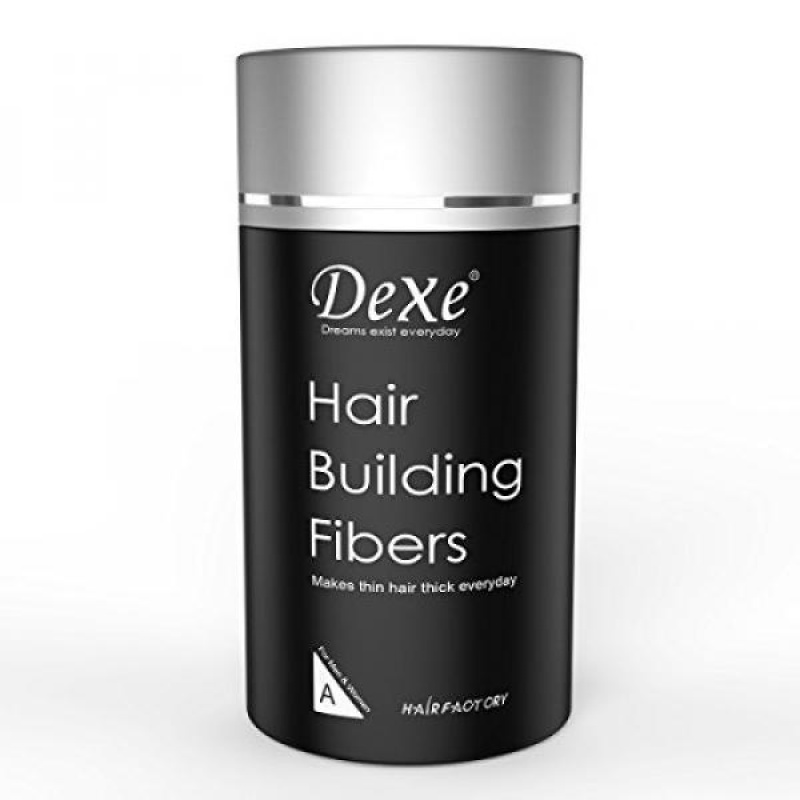Buy Dexe Black Colored Hair Building Fibers - Thickening Fiber for Women and Men - Hair Loss Concealer Powder for Thicker Fuller Hair - .77oz - intl Singapore