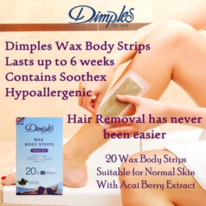 Buy Dimples Wax Body Strips Hair Removal for Normal Skin 20 Strips Pack Singapore