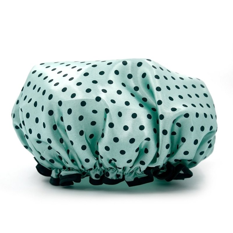 Buy EVA Polka Dot Pattern Waterproof Double Layers Elastic Band Hair
Bath Cap Shower Hat Blue (Intl) Singapore