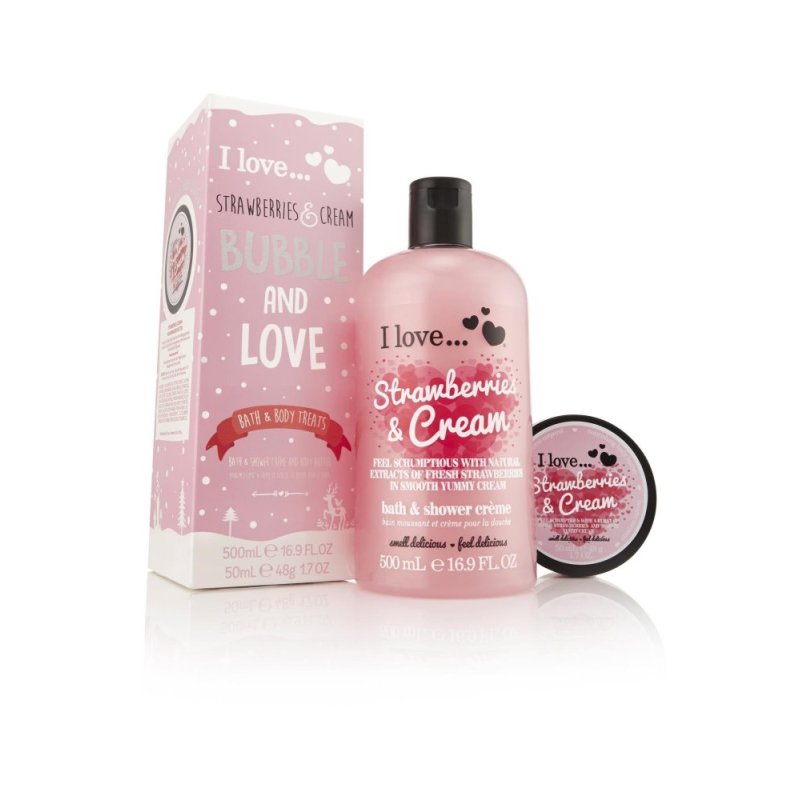 Buy I Love Bubble And Love Strawberry And Cream (Shower Gel + Body
Butter) Singapore