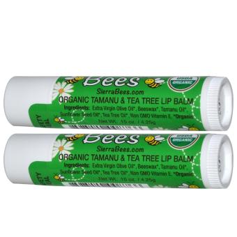 Sierra Bees, Organic Lip Balms, Tamanu & Tea Tree, 2 Pack April 2018 - 2 Sierra Bees, Organic Lip Balms, Tamanu & Tea Tree, 2 Pack - 2