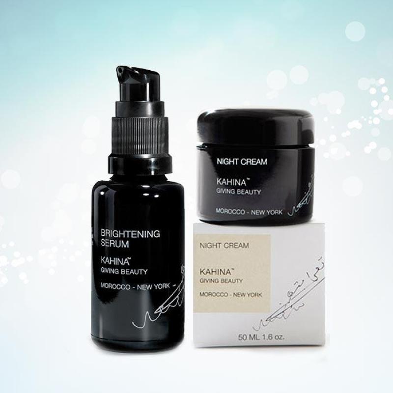 Buy KAHINA ORGANIC BRIGHTENING SERUM AND KAHINA NIGHT CREAM BUNDLE Singapore