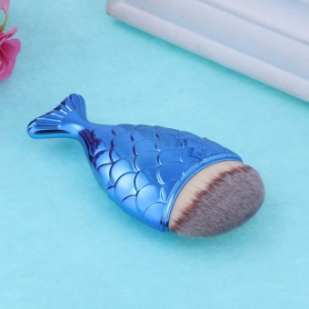 Makeup Brush Fishtail Bottom Brush Powder Foundation Blush Tool(Blue) - Intl July 2018 - 4 Makeup Brush Fishtail Bottom Brush Powder Foundation Blush Tool(Blue) - intl - 4
