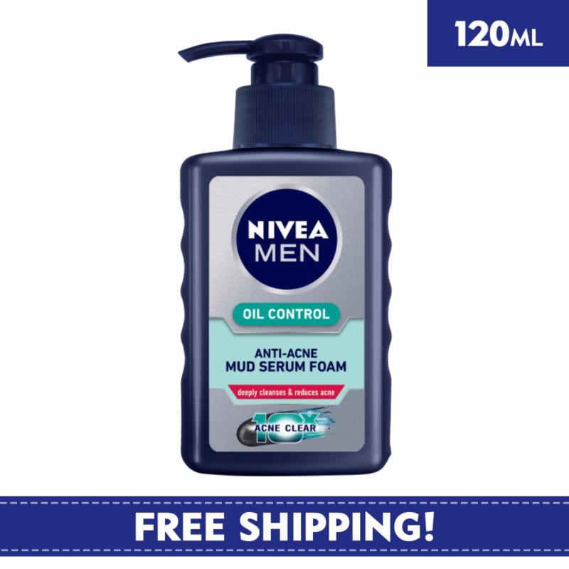 Buy Nivea Face Care for Men Cleanser OC Anti Acne Mud Serum Foam 120ml Singapore