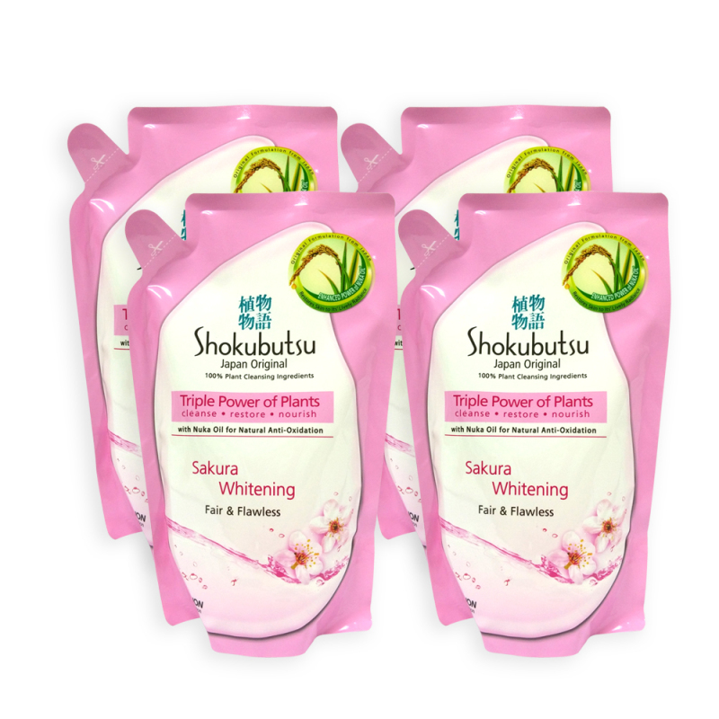 Buy Shokubutsu Sakura Whitening Fair and Flawless Body Foam Refill 550g
x 4 Packs - 8510 Singapore