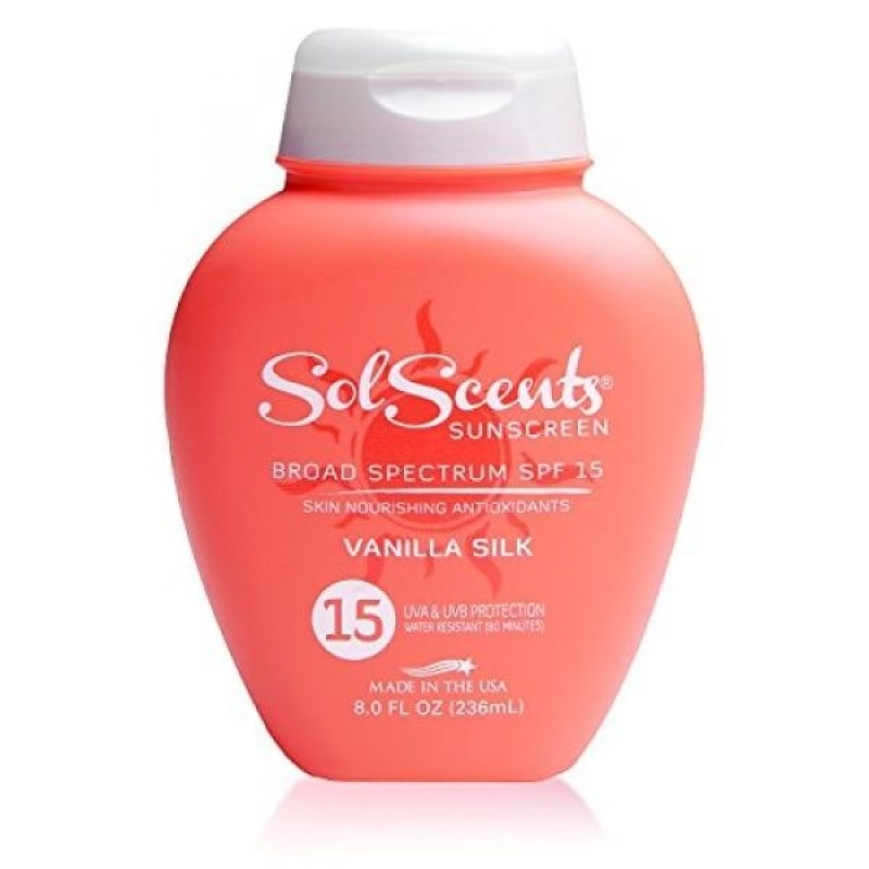 Buy SolScents Sunscreen Scented Lotion – SPF 15 – Refreshing Sun Protection For Sensitive Skin, Water-Resistant Natural Sunblock, Moisturizes & Protects Skin From UVA & UVB Rays - Vanilla Silk Scent - intl Singapore
