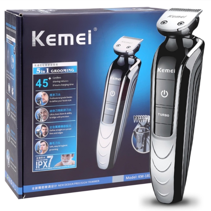 Buy Special Promotion Buy 1 Get 1 Free~ 2 PCS Multifunctional 5 in1
Waterproof Washable Cordless Hair Cutter Electric Rechargeable Hair
Clipper Trimmer Shaver Razor Cordless Adjustable EU Plug - intl Singapore