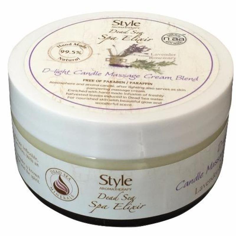 Buy Style Aromatherapy Dead Sea Natural Spa Elixir - D-light Candle Cream Blend, Lavender & Rosemary 200ml Singapore