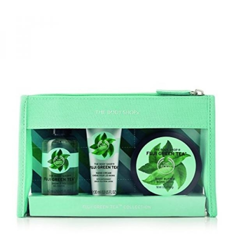 Buy The Body Shop Fuji Green Tea Beauty Bag Gift Set, 3pc Bath and Body Gift Set of Travel Size Fuji Green Tea Body Care - intl Singapore