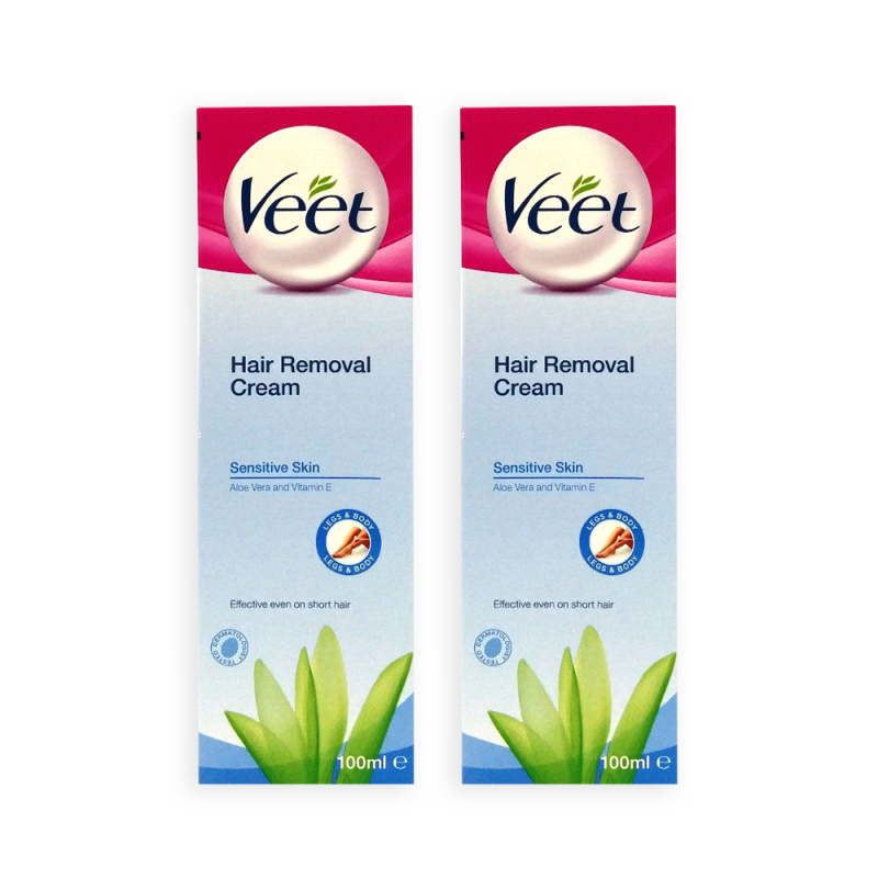 Buy VEET Hair Removal Cream for Sensitive Skin 100ml x 2 Tubes - 2993 Singapore