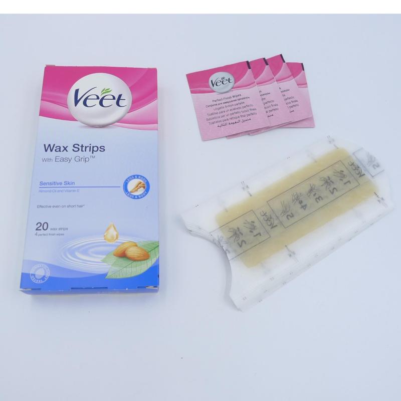 Buy Veet Sensitive Skin Wax Strips With Easy Grip (20 Wax Strips) Singapore