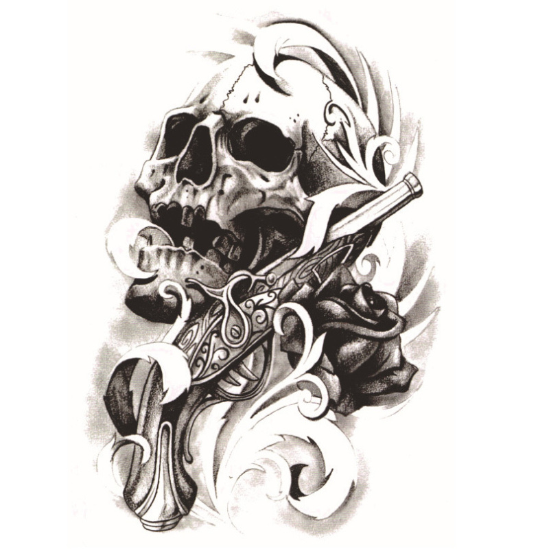 Buy Yika Removable Waterproof Skull Temporary Body Arm Tattoo Stickers
(A032) Singapore