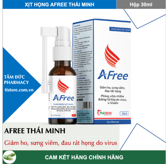 Xịt họng AFree Thái Minh (Chai 30ml) [vfree, afee, vfee, betadine, thảo dược]