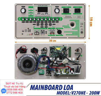 Mạch Loa Kéo HE270 DSP - Reverb Công Suất Lớn