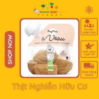 Ăn dặm hữu cơ thịt nghiền Popote dinh dưỡng cho bé 60gr