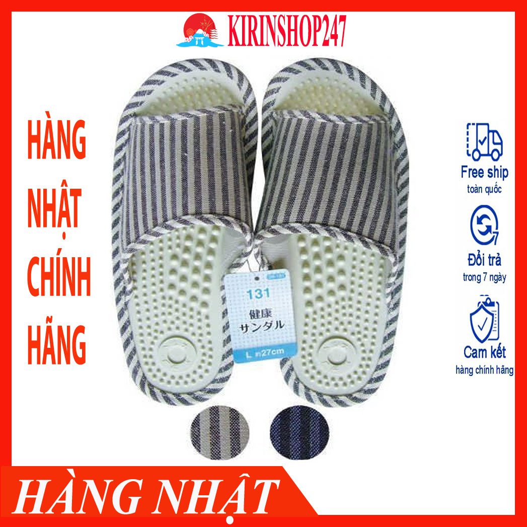 Dép đi trong nhà massage mẫu kẻ sọc Hàng Nhật Chính Hãng