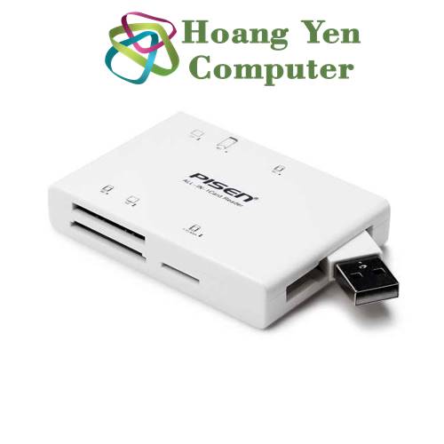 Đầu đọc thẻ nhớ pisen 2.0 6 khe cắm thẻ - bh 1 năm | pisen ts - e070 - hoàng yến computer