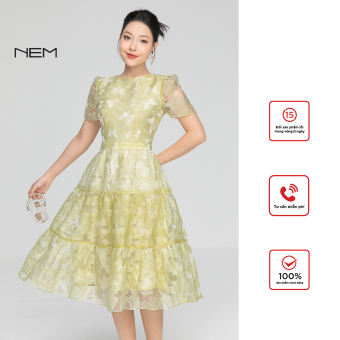 Đầm công sở NEM Fashion tay ngắn D40892