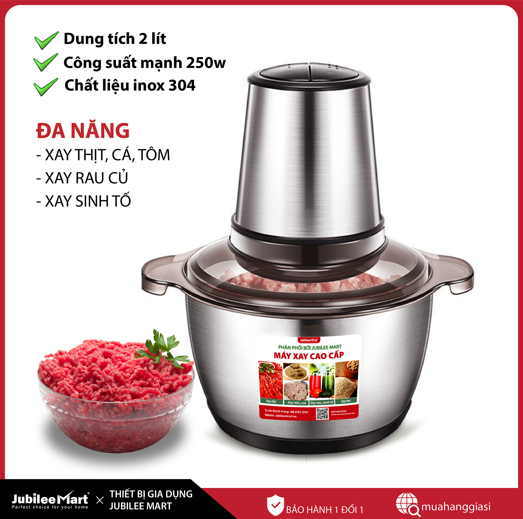 [MIỄN PHÍ VẬN CHUYỂN] Máy Xay Cầm Tay Đa Năng, Xay Sinh Tố, Xay Thịt, Xay Rau Củ, Xay Cháo Cho Bé