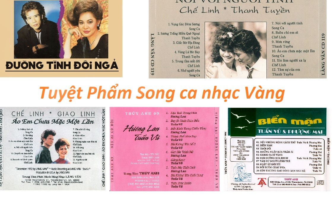 Bộ 5 CD tuyệt phẩm song ca nhạc vàng chất lượng cao