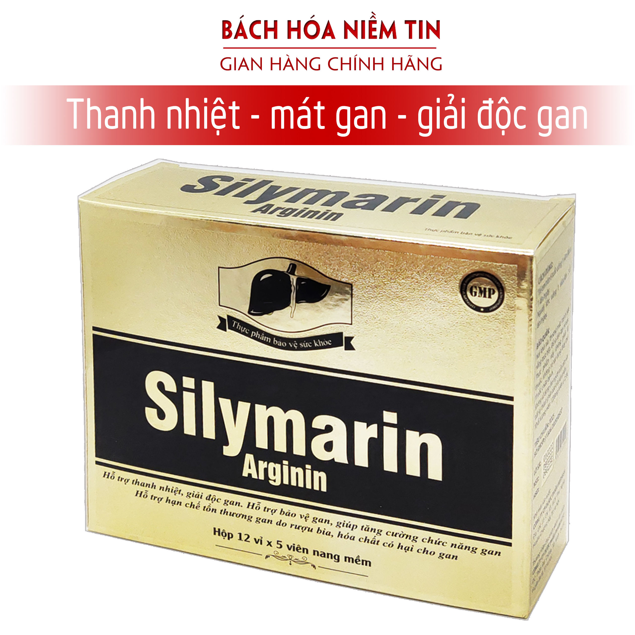 Viên uống bổ gan Silymarin AGANIN LIVER - Hộp 60 viên tăng cường chức năng gan, giải độc gan, thanh nhiệt cơ thể