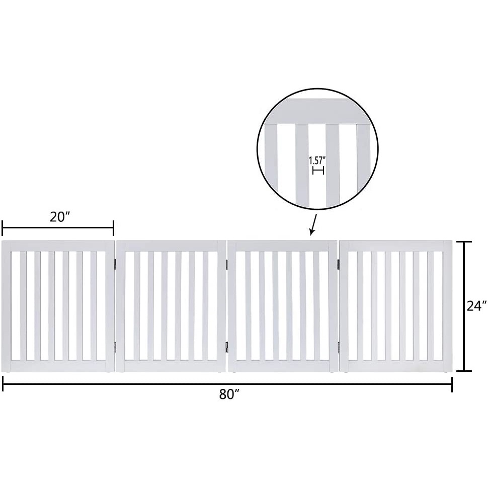 white freestanding dog gate