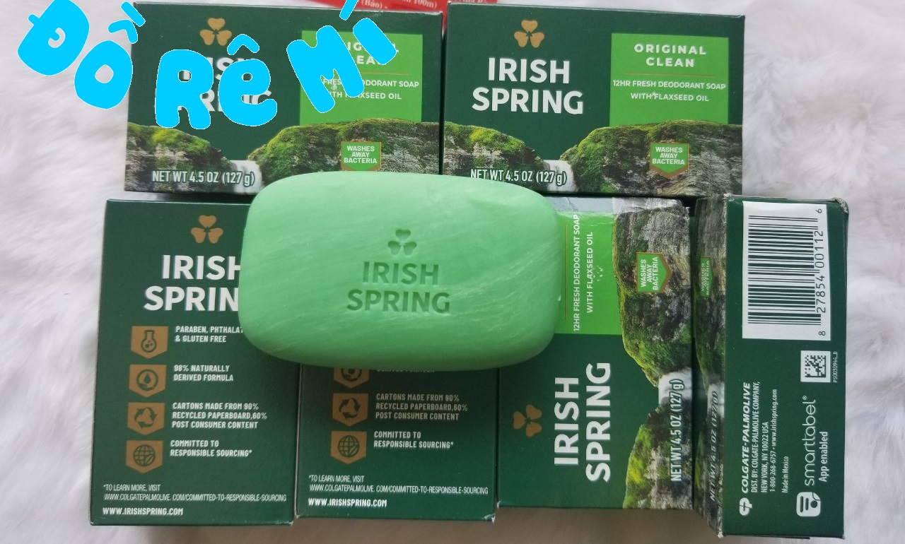 Combo 5 cục xà phòng irish spring 113gam usa-xà bông irish mẫu mới